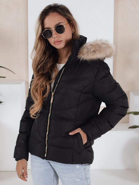 Kurtka zimowa damska pikowana czarna Dstreet TY5149