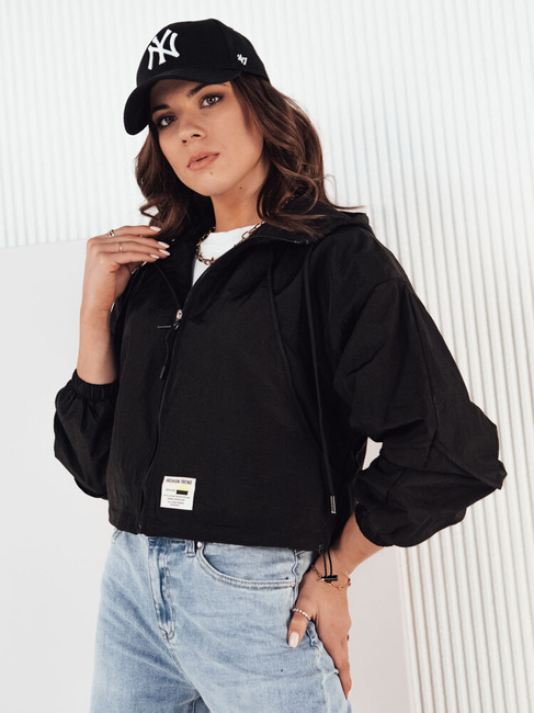 Kurtka przejściowa damska z kapturem ISCAR czarna Dstreet TY4209