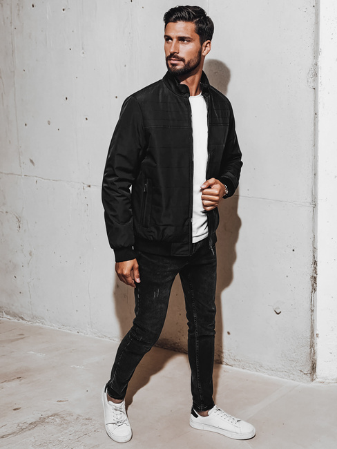 Kurtka męska przejściowa czarna Dstreet TX5005