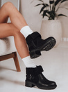 Botki damskie z kożuszkiem czarne Dstreet ZY1250