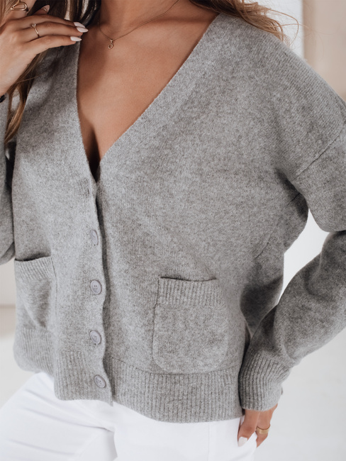 Damski kardigan SORELIE szary Dstreet MY2509