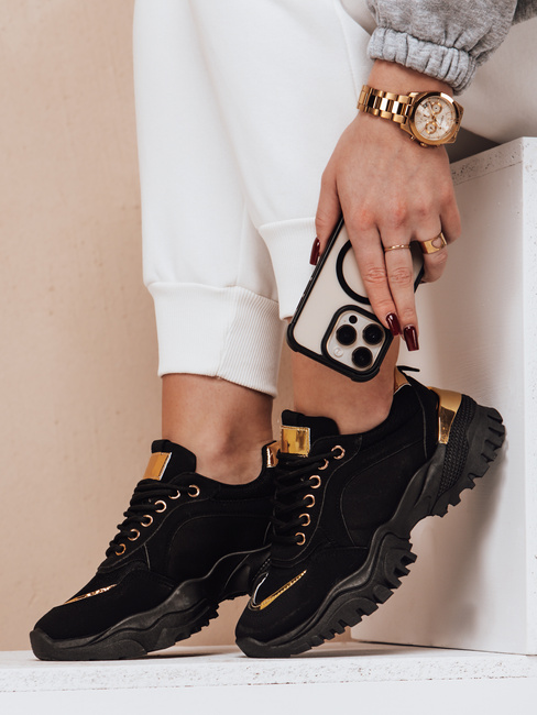Sneakersy damskie LIZZE czarne Dstreet ZY0456