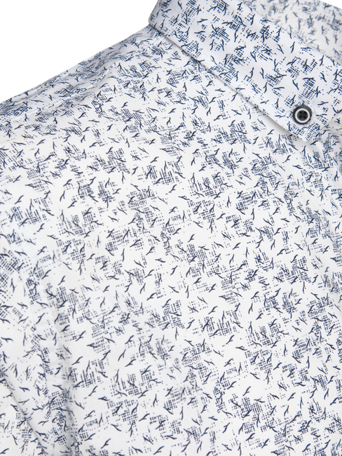 Koszula męska z krótkim rękawem biała Dstreet KX1041