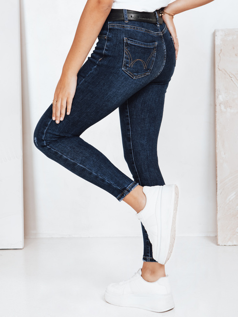 Jeansy damskie skinny granatowe Dstreet UY2813