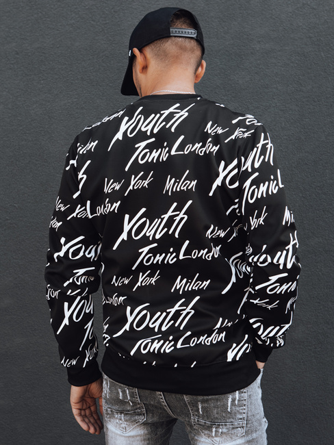 Bluza męska bez kaptura czarna Dstreet BX5779