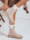Botki damskie zamszowe beżowe MADDEN Dstreet ZY0415