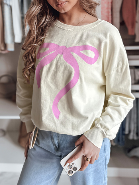 Bluza damska one size oversize SOFTTIE beżowa Dstreet BY1356