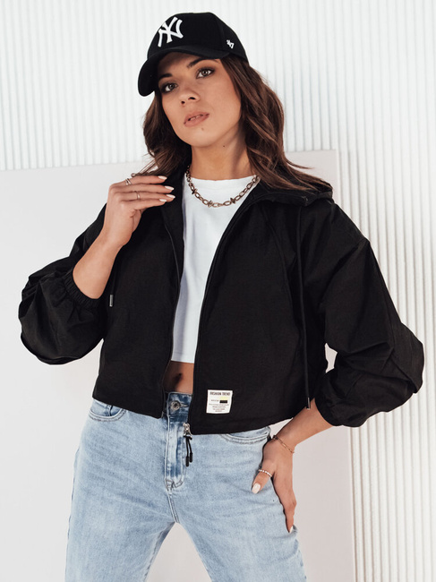 Kurtka przejściowa damska z kapturem ISCAR czarna Dstreet TY4209