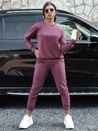 Komplet damski dresowy MILIAN bordowy Dstreet AY1104
