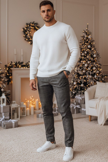 Spodnie męskie casual ciemnoszare Dstreet UX4399z