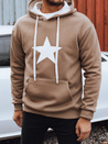 Bluza męska z kapturem kamelowa Dstreet BX5931