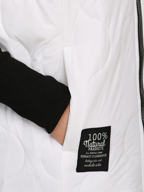 Kurtka damska pikowana przejściowa biała Dstreet TY5544