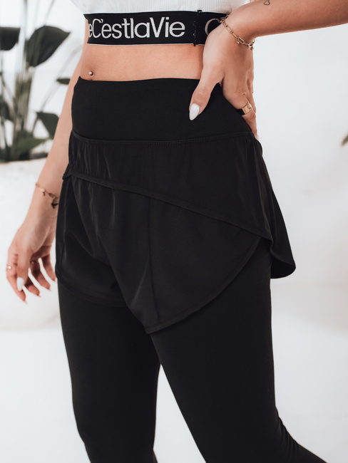 Damskie leginsy sportowe GIRLJUMP czarne Dstreet UY2722
