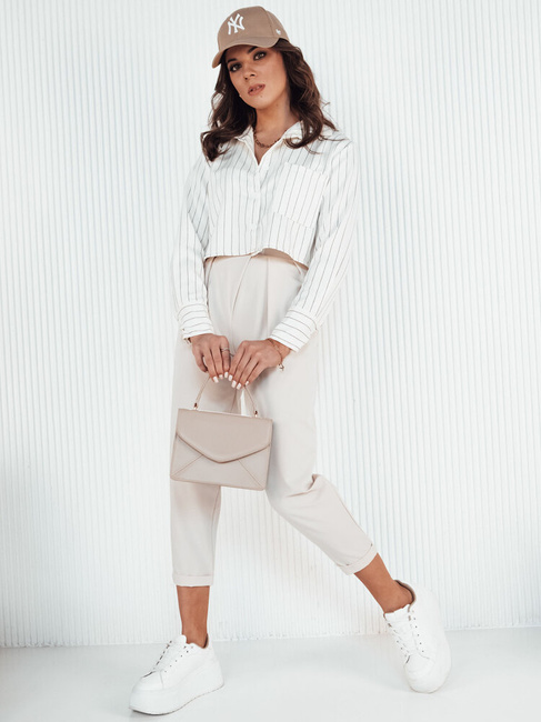 Spodnie damskie BAFROT beżowe Dstreet UY1889