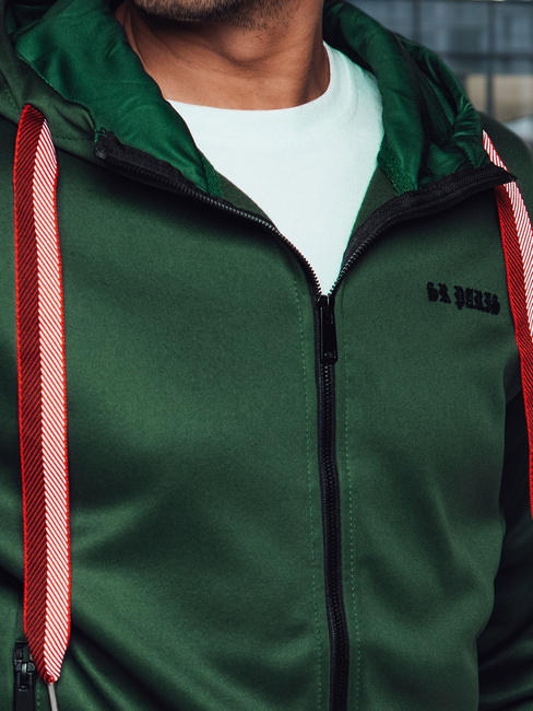 Bluza męska z kapturem zielona Dstreet BX5860