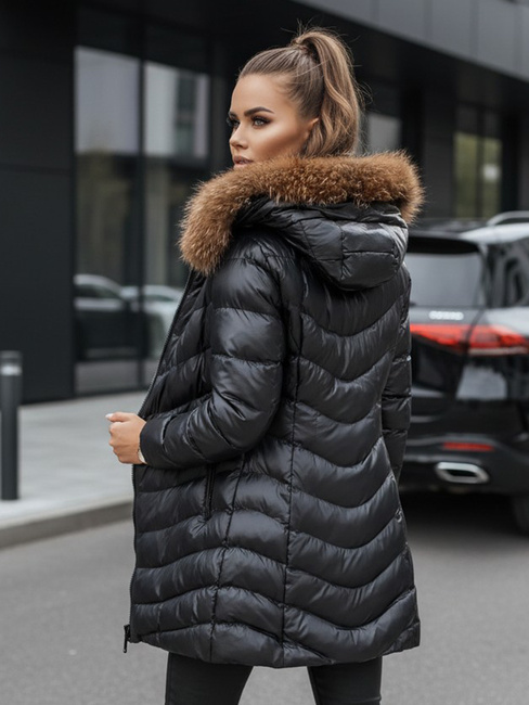 Kurtka zimowa damska PREMIUM czarna Dstreet TY3024