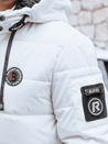 Kurtka męska zimowa pikowana z kapturem biała Dstreet TX5056