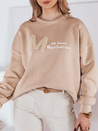 Bluza damska one size oversize AVENUE beżowa Dstreet BY1354