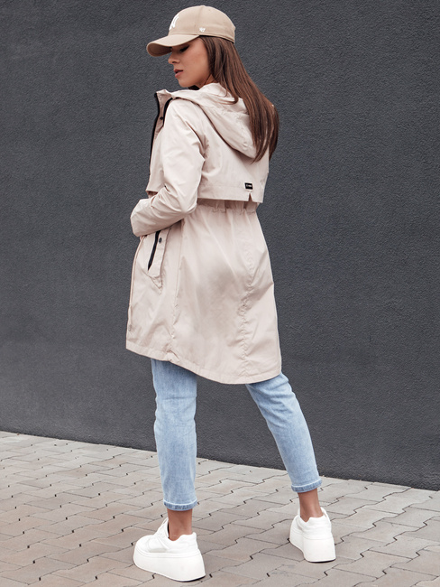 Kurtka przejściowa damska parka GLAMJACKET jasnobeżowa Dstreet TY4382