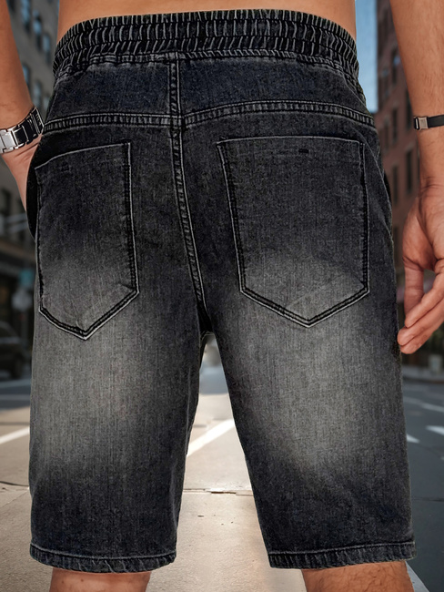 Spodenki męskie jeansowe czarne Dstreet SX2500