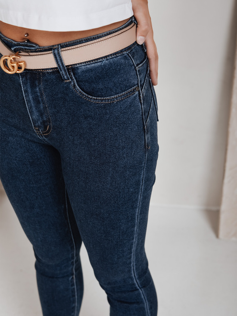 Jeansy damskie push up granatowe Dstreet UY2771