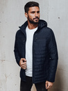 Kurtka męska pikowana z kapturem granatowa Dstreet TX4993