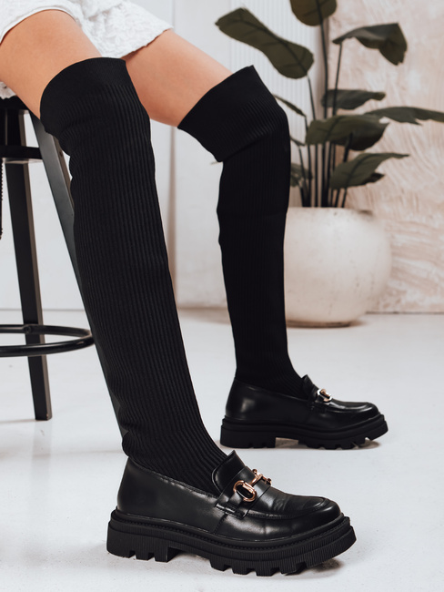 Kozaki damskie skarpetowe czarne Dstreet ZY1312