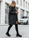 Kurtka damska zimowa VIRELIA pikowana z kapturem czarna Dstreet TY4937