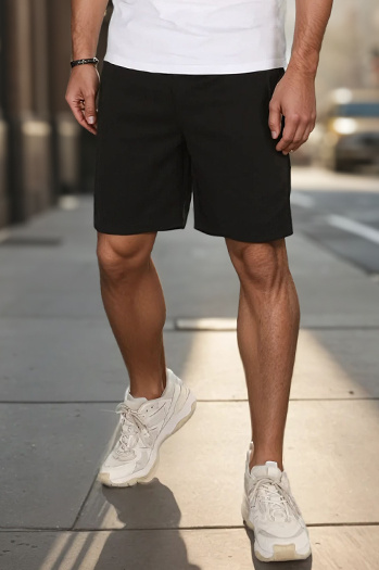 Spodenki męskie dresowe dresowe czarne Dstreet SX2474