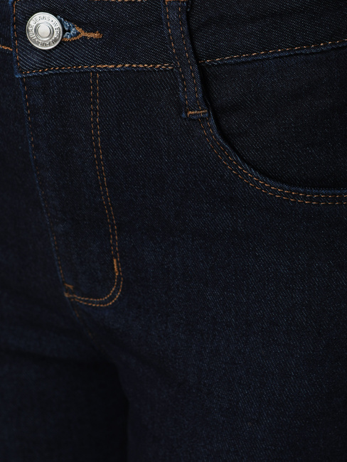 Jeansy damskie skinny z wysokim stanem granatowe Dstreet UY2865