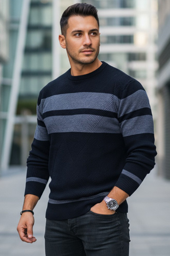 Sweter męski granatowy Dstreet WX2330