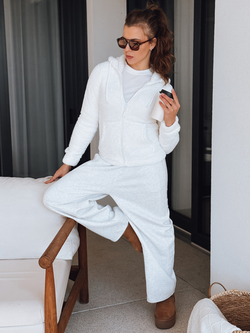 Bluza damska z kapturem biała Dstreet BY1555