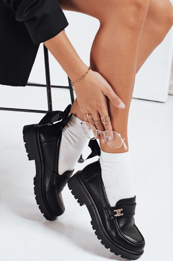 Mokasyny damskie czarne Dstreet ZY1122