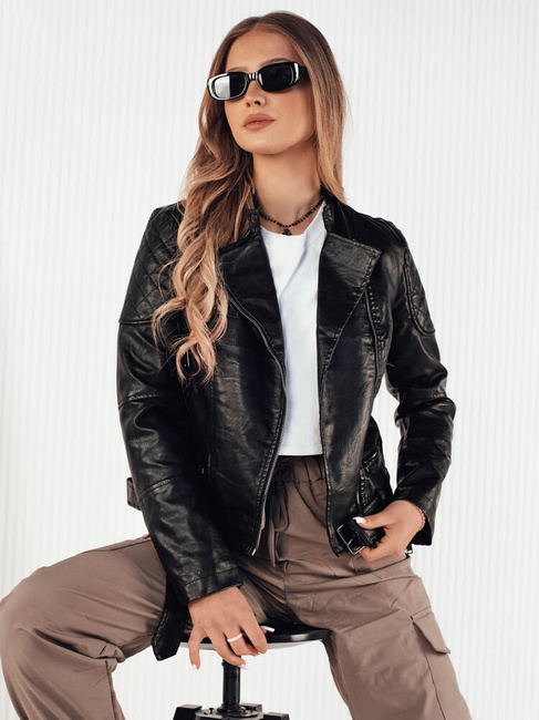 Kurtka skórzana damska ramoneska ERIPA czarna Dstreet TY4194