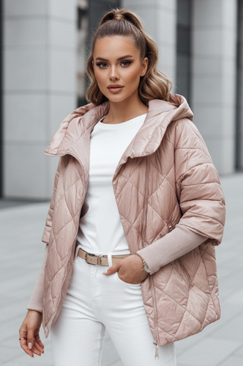 Kurtka damska przejściowa pikowana oversize PUFFILOF różowa Dstreet TY4854
