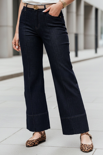 Spodnie damskie jeansowe wide leg CLASSIFIT granatowe Dstreet UY2665