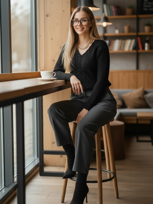 Sweter damski CANDIS czarny Dstreet MY1806