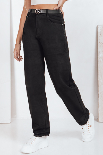 Jeansy damskie szerokie czarne Dstreet UY2760