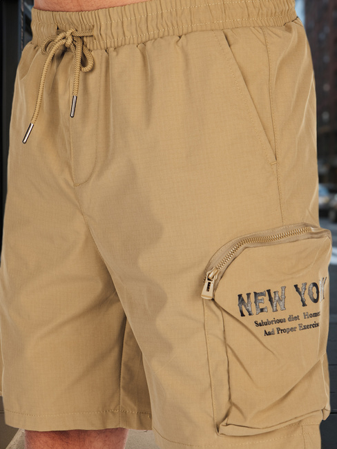 Spodenki męskie materiałowe bojówki khaki Dstreet SX2511