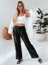 Spodnie damskie casualowe wide leg LOVETRIP czarne Dstreet UY2635
