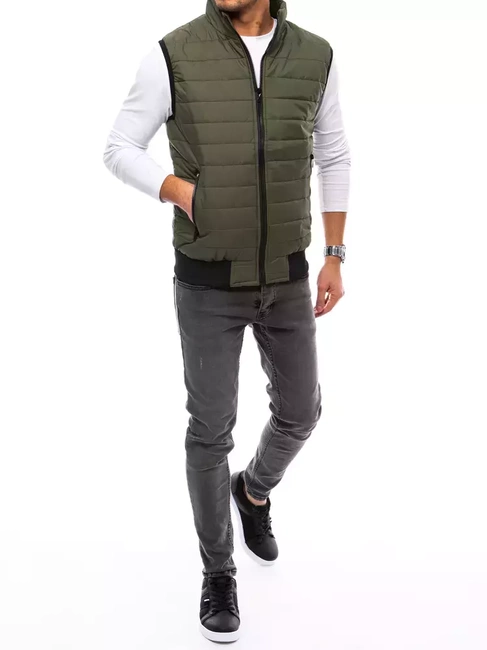 Kamizelka męska pikowana zielona Dstreet TX4019