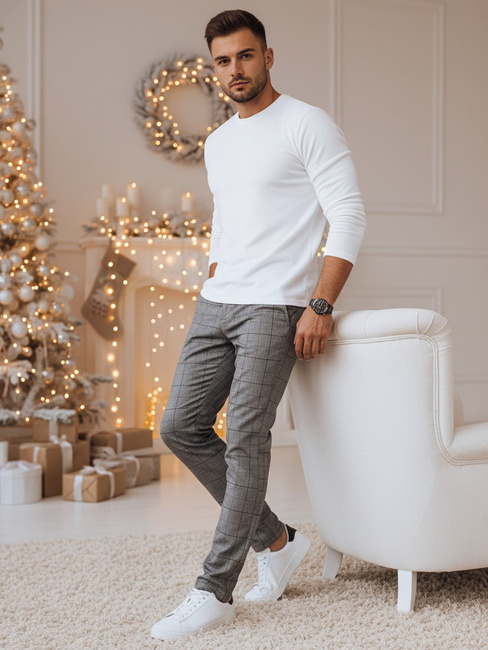 Spodnie męskie casual ciemnoszare Dstreet UX4403z