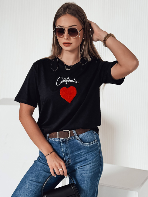 T-shirt damski CALOV czarny Dstreet RY2567