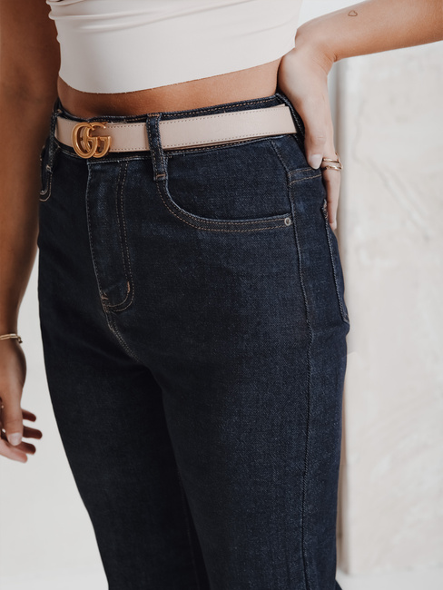 Jeansy damskie wide leg granatowe Dstreet UY2775