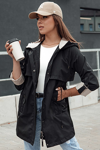 Kurtka przejściowa damska parka STYLE QUEEN czarna Dstreet TY4395