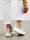Sneakersy damskie beżowe Dstreet ZY1377