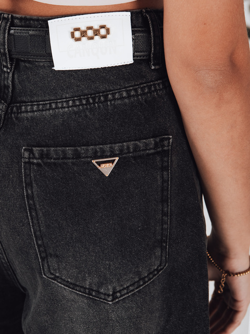 Jeansy damskie balloon fit czarne Dstreet UY2743