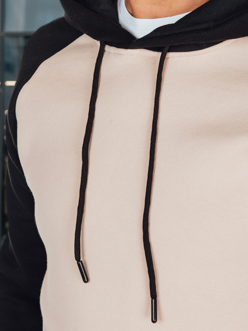 Bluza męska basic z kapturem beżowa Dstreet BX5890