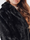 Płaszcz damski futerkowy GLAMFLUFFY krótki czarny Dstreet TY4985
