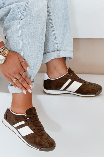 Sneakersy damskie brązowe Dstreet ZY1049